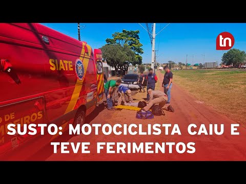 Motociclista fica ferida após queda na Zona Norte de Apucarana