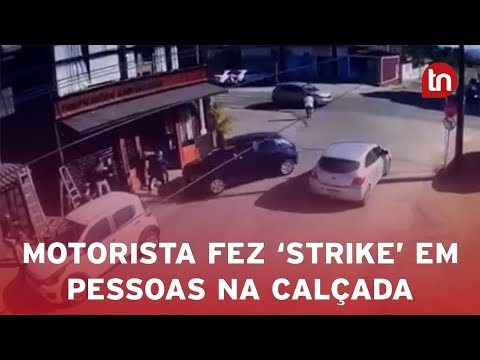 Motorista recém-habilitada atropela cinco pessoas em calçada de SC