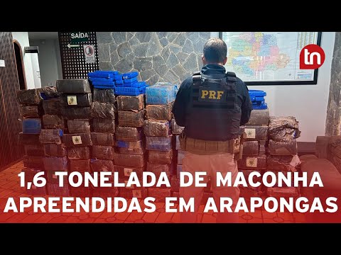 PRF apreende 1,6 tonelada de maconha em Arapongas