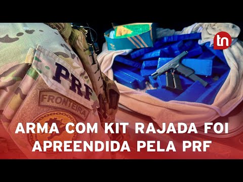 PRF apreende arma com “kit rajada” com suspeitos de tráfico no PR
