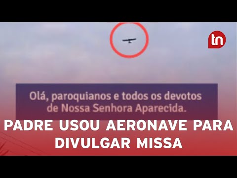 Padre usa avião para convidar fiéis para missa em Apucarana