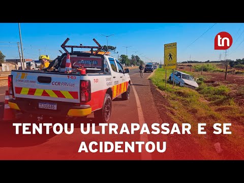 Saída de pista na BR-369 deixa motorista ferido em Aricanduva