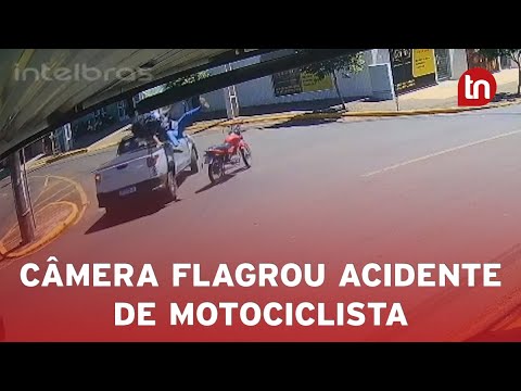 Câmera flagra acidente que deixou entregador ferido em Apucarana