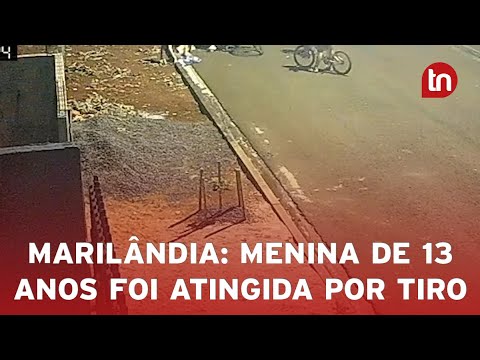 Vídeo mostra momento que menina de 13 anos é atingida por tiro