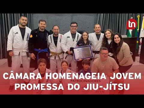 Câmara homenageia apucaranense de 12 anos promessa no jiu-jítsu