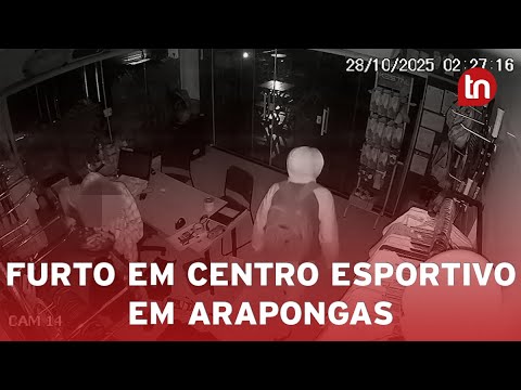 Câmeras registram furto de materiais em centro esportivo de Arapongas