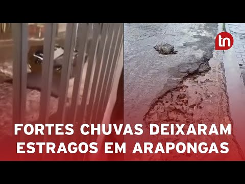 Fortes chuvas deixam estragos em Arapongas