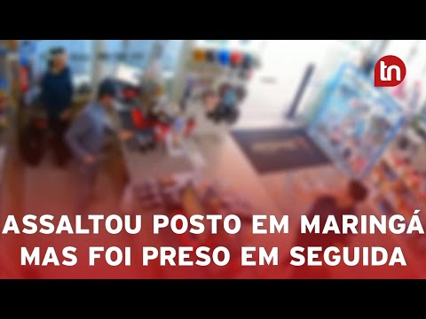 Homem é preso após assaltar posto de combustíveis em Maringá