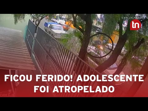 Vídeo mostra acidente que deixou adolescente ferido em Apucarana