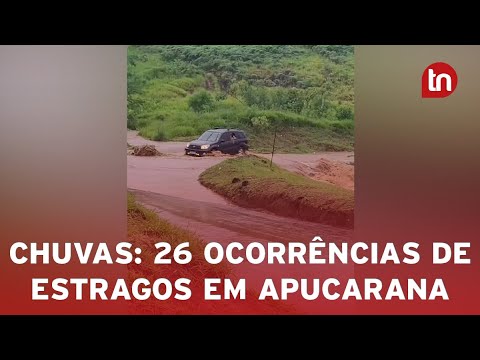 Chuvas: Defesa Civil registra 26 ocorrências de estragos em Apucarana