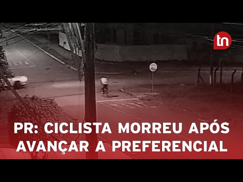 Ciclista morre após avançar preferencial e colidir contra carro no PR