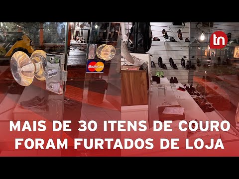 Vídeo mostra loja sendo arrombada e furtada no centro de Apucarana