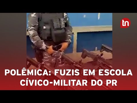 Exposição de fuzis em escola cívico-militar do Paraná gera polêmica