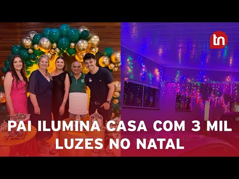 Natal: pai ilumina a casa com 3 mil luzes para cumprir promessa