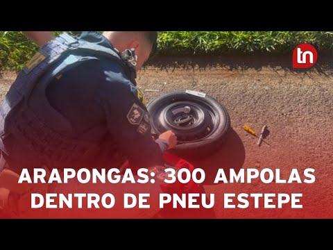 PRF apreende 300 ampolas de emagrecedores em pneu estepe em Arapongas