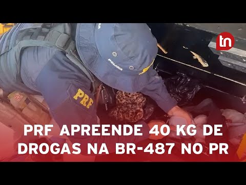 PRF apreende mais de 40 quilos de drogas na BR-487 no Paraná