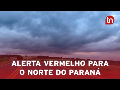 Tempestades severas colocam região norte do PR em alerta vermelho