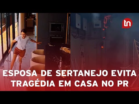 Esposa do sertanejo Antony evita incêndio em sua casa no Paraná