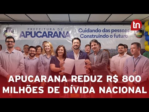 Apucarana reduz em R$ 800 mi e deixa liderança de dívida nacional