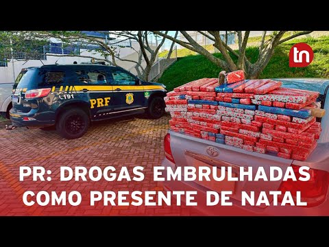 PRF apreende 132 quilos de maconha embrulhados para o Natal no PR