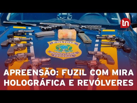 PRF apreende fuzil com mira holográfica e revólveres em Londrina