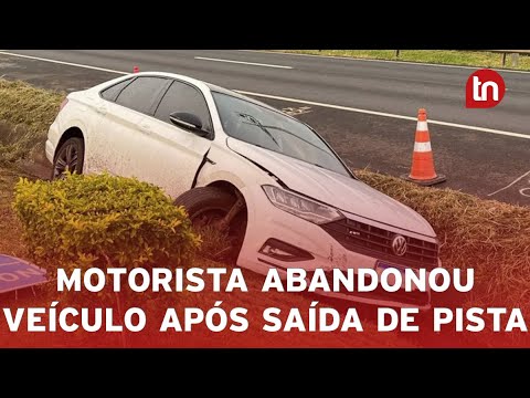 Carro sai da pista na BR-369 e motorista abandona local em Apucarana