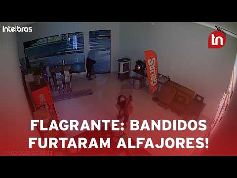 Câmera flagra dupla invadindo comércio e furtando alfajores em Apucarana