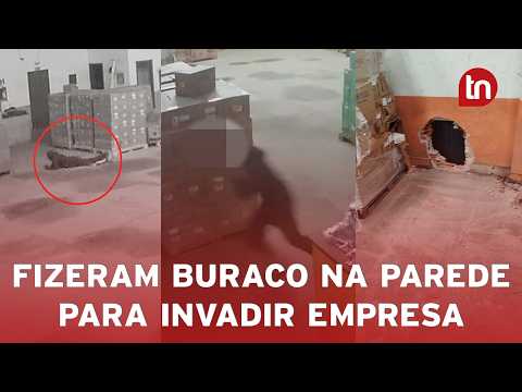 Câmeras registram invasão a transportadora e fuga de criminosos em Apucarana