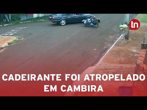 Carro atinge cadeirante em cruzamento de Cambira