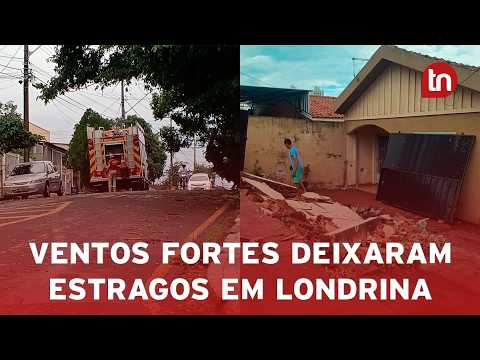 Tempestade e ventos fortes deixam estragos e mobilizam Defesa Civil em Londrina