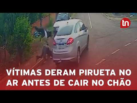 Câmera flagra acidente que deixou dois feridos em Apucarana