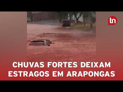 Chuva causa alagamentos e interdições em Arapongas; prefeitura divulga balanço