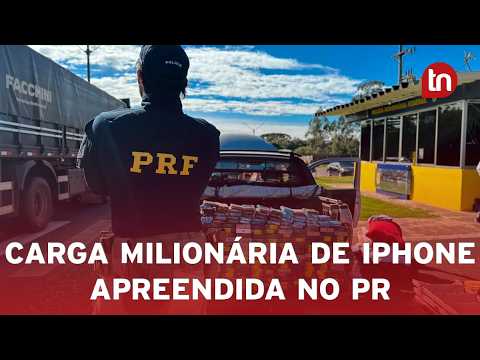 Contradição em relato de mãe e filho levam a PRF a apreender carga milionária de Iphones no PR