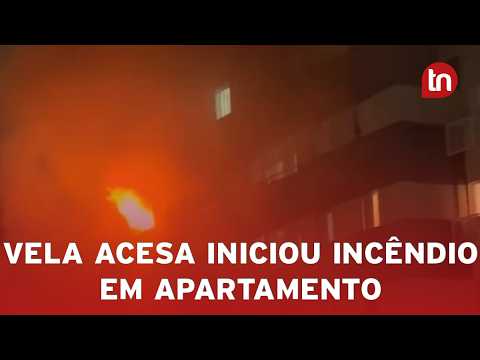 Vela acesa causa incêndio em apartamento e mobiliza Bombeiros em Londrina