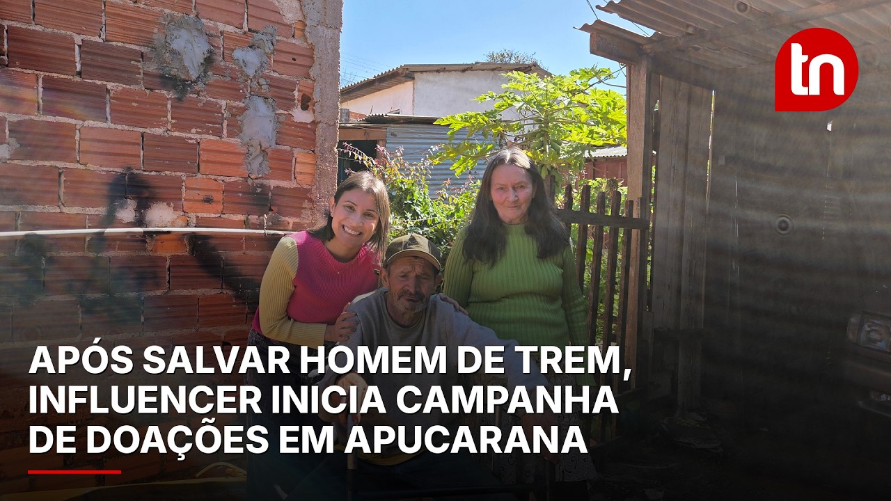 Após salvar homem de trem, influencer inicia campanha de doações em Apucarana