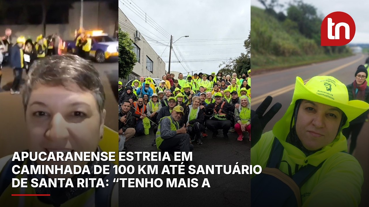 Apucaranense estreia em caminhada de 100 km até Santuário de Santa Rita: “Tenho mais a agradecer do que pedir”