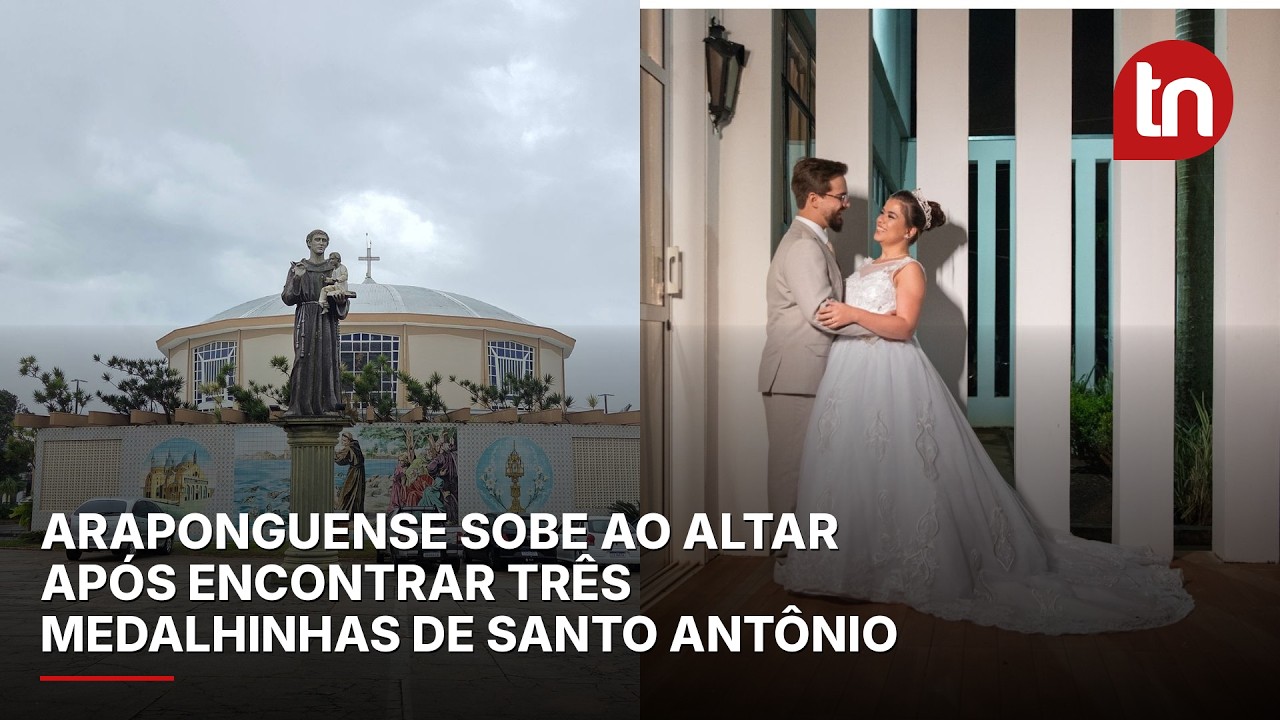Araponguense sobe ao altar após encontrar três medalhinhas de Santo Antônio