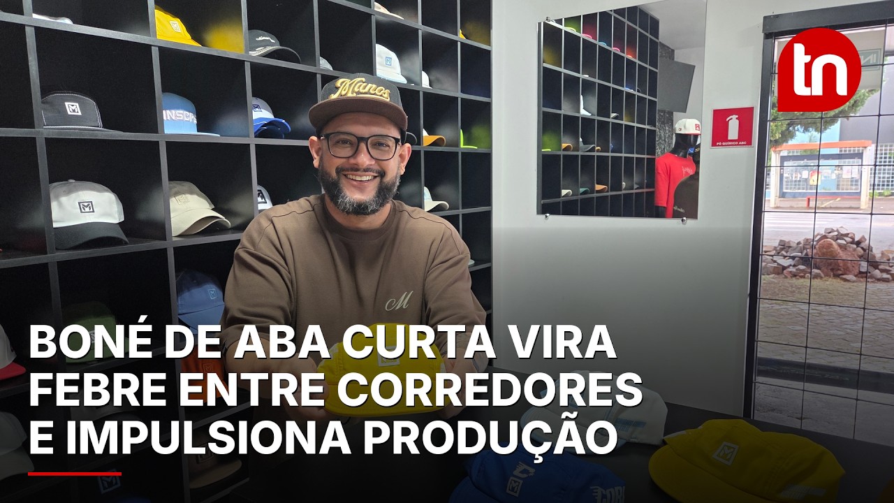 Boné de aba curta vira febre entre corredores e impulsiona produção em Apucarana