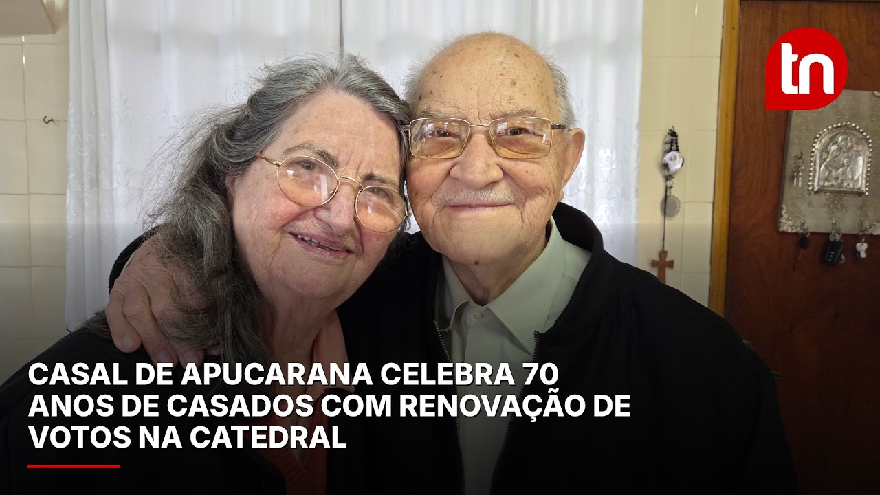 Casal de Apucarana celebra 70 anos de casados com renovação de votos na Catedral