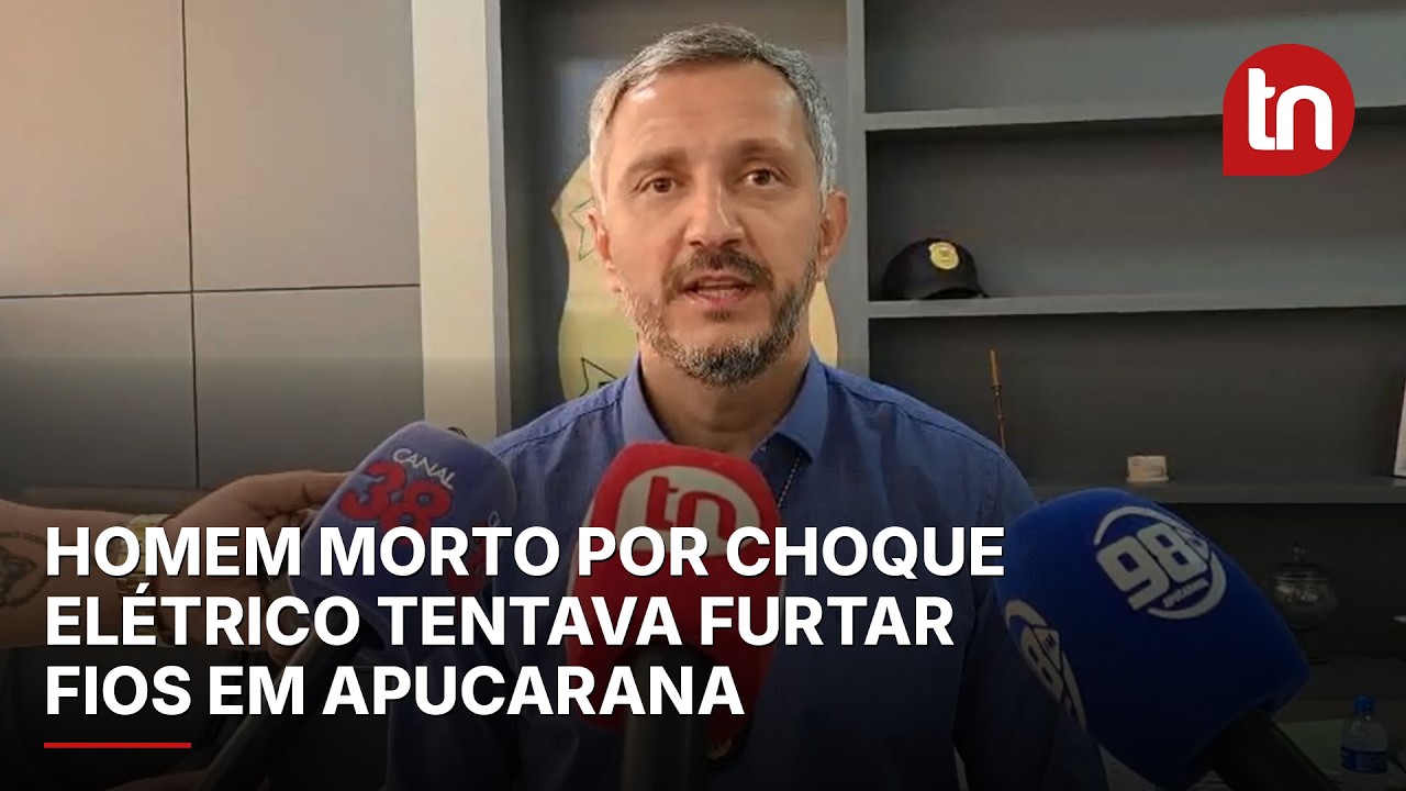 Homem morto por choque elétrico tentava furtar fios em Apucarana, diz delegado