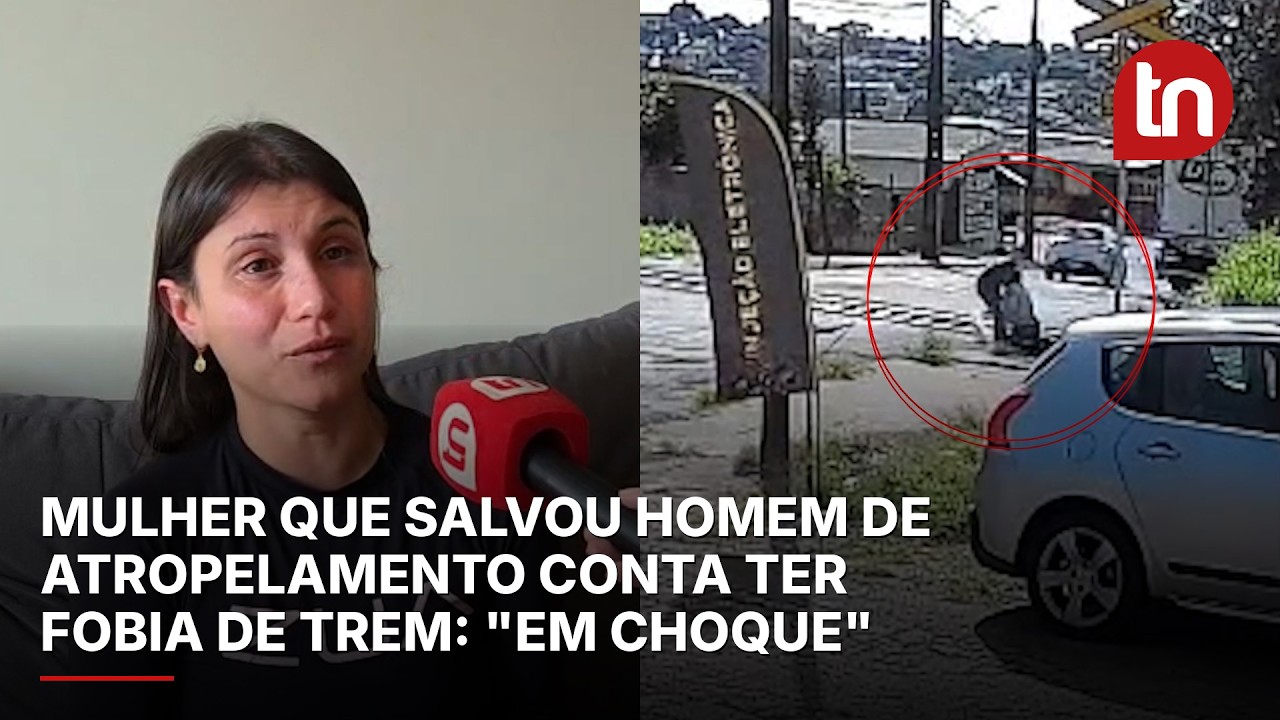 Mulher que salvou homem de atropelamento conta ter fobia de trem: "Em choque"