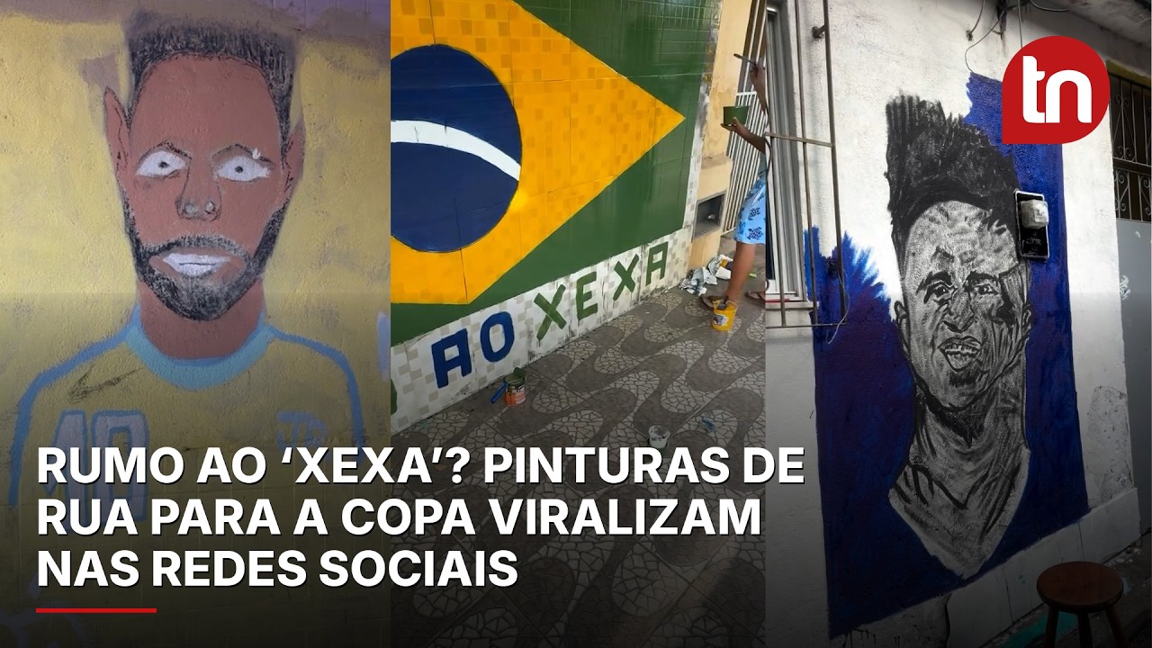 Rumo ao ‘xexa’? Pinturas de rua para a Copa viralizam nas redes sociais