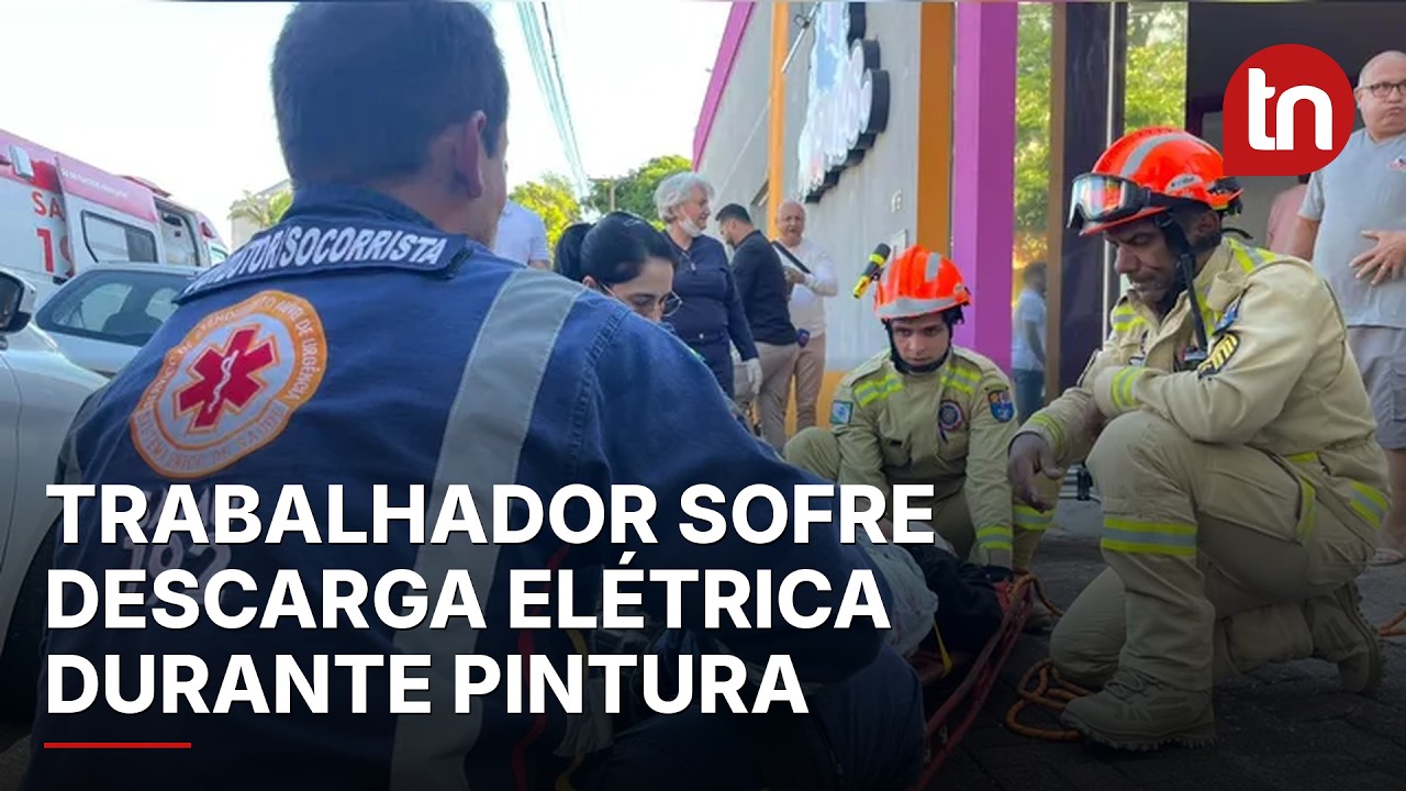 Trabalhador sofre descarga elétrica durante pintura em comércio de Apucarana