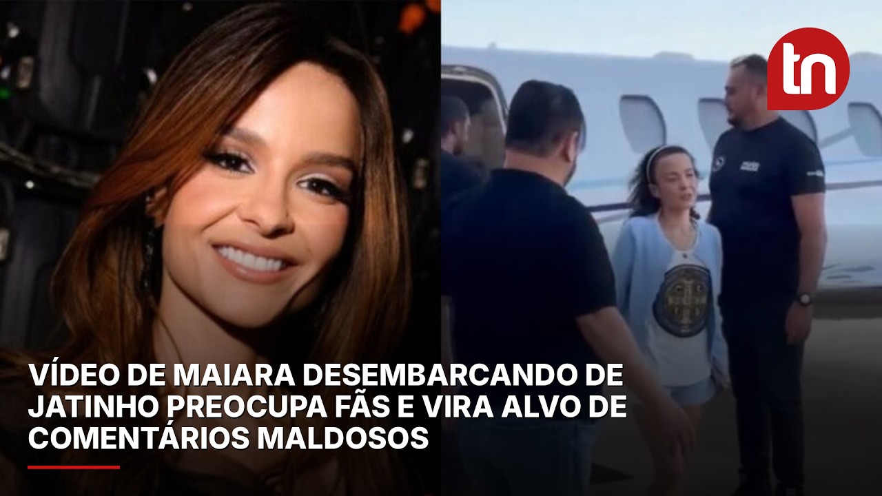 Vídeo de Maiara desembarcando de jatinho preocupa fãs e vira alvo de comentários maldosos