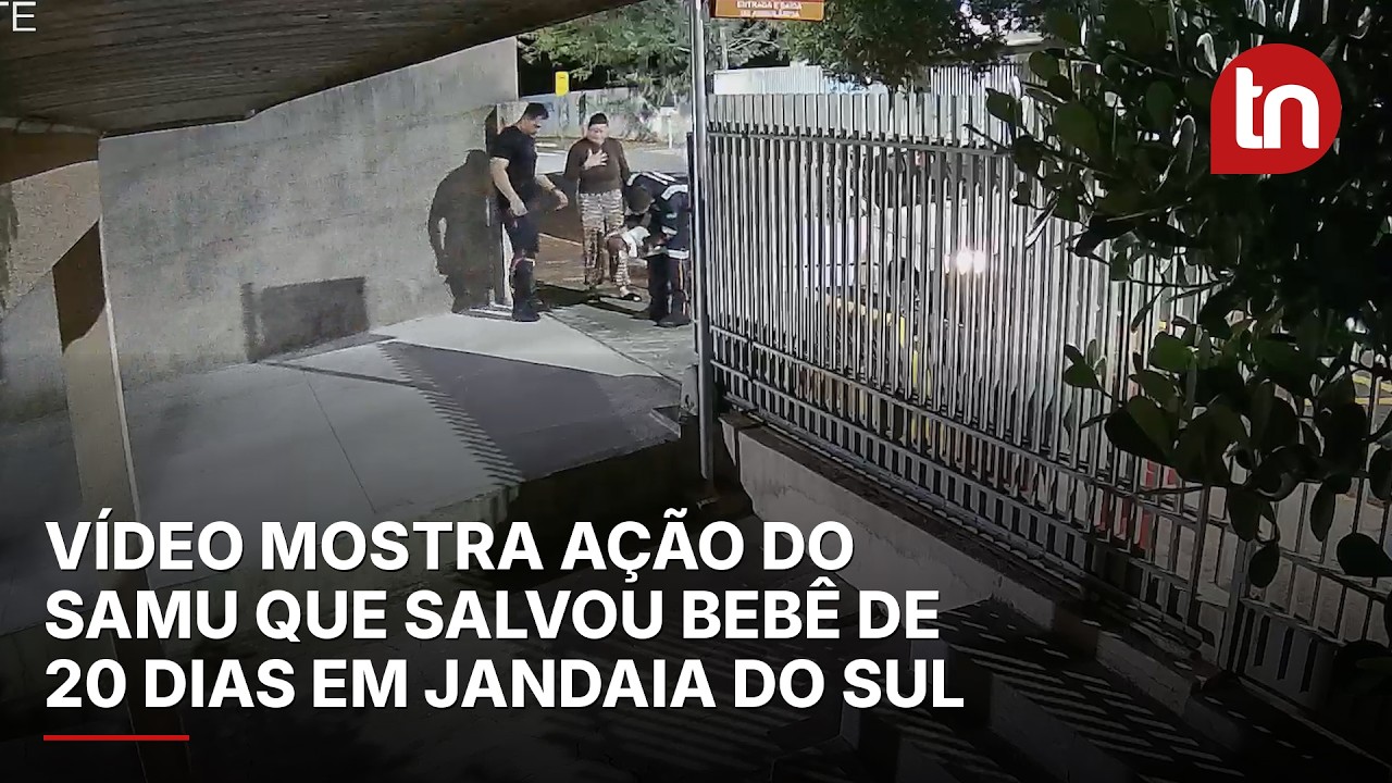 Vídeo mostra ação do Samu que salvou bebê de 20 dias em Jandaia do Sul