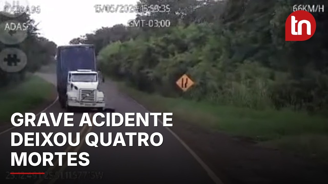 Vídeo mostra colisão frontal entre caminhões que vitimou quatro pessoas no PR
