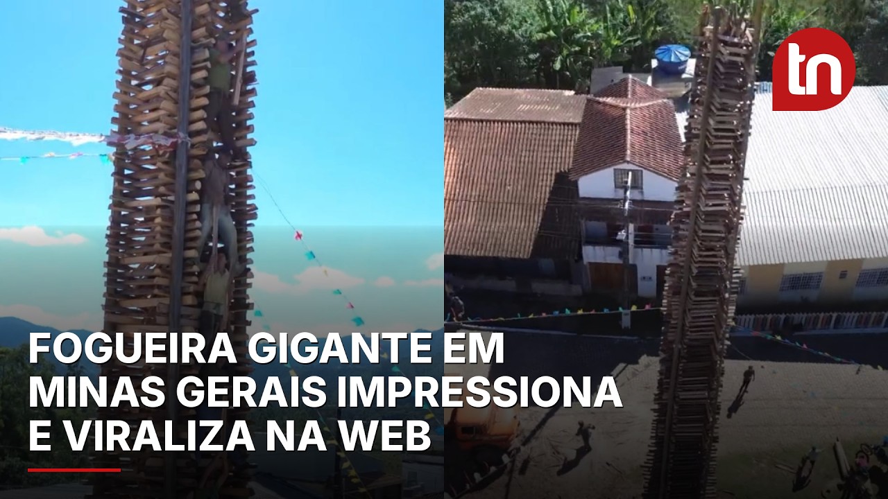 Fogueira gigante em Minas Gerais impressiona e viraliza na web