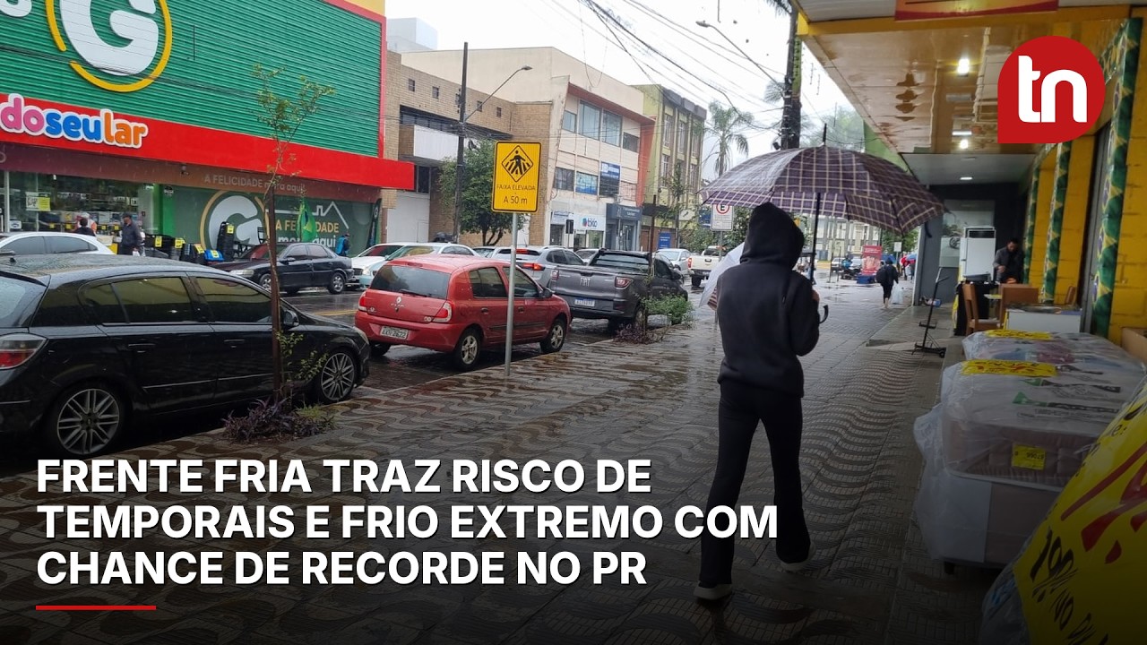 Frente fria traz risco de temporais e frio extremo com chance de recorde no Paraná