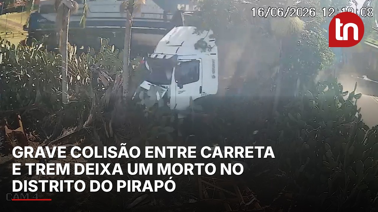 Grave colisão entre carreta e trem deixa um morto no Distrito do Pirapó