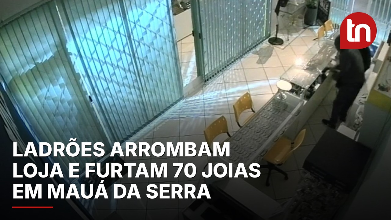 Ladrões arrombam loja e furtam 70 joias em Mauá da Serra